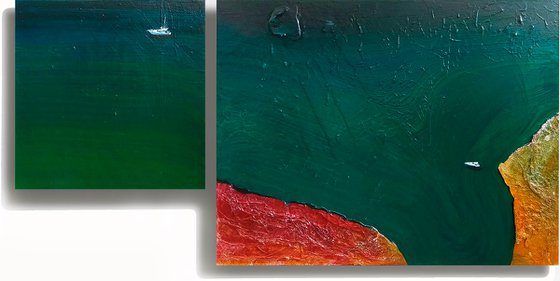 The sea" diptych