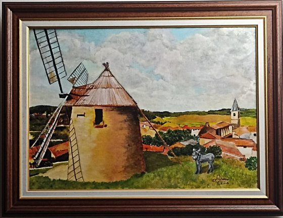 Mill and donkey