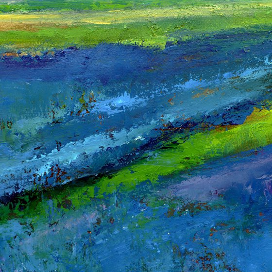 Landscape painting on canvas Lavender fields