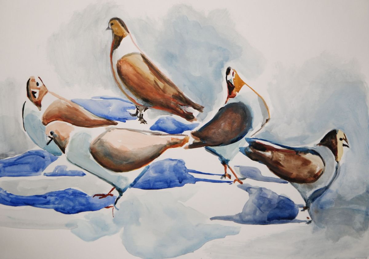 Birds / 42 x 29.7 cm by Alexandra Djokic