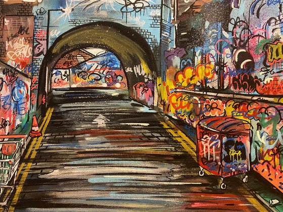 Tunnel Original on canvas board