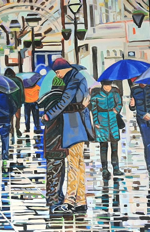 Rainy day  / 110 x 70 x 0.1 cm by Alexandra Djokic