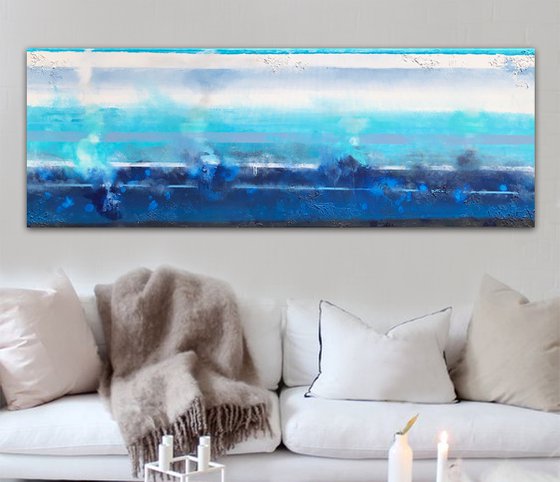 custom order Eija-abstract sea scratches (150 x 50 cm) Dee Brown