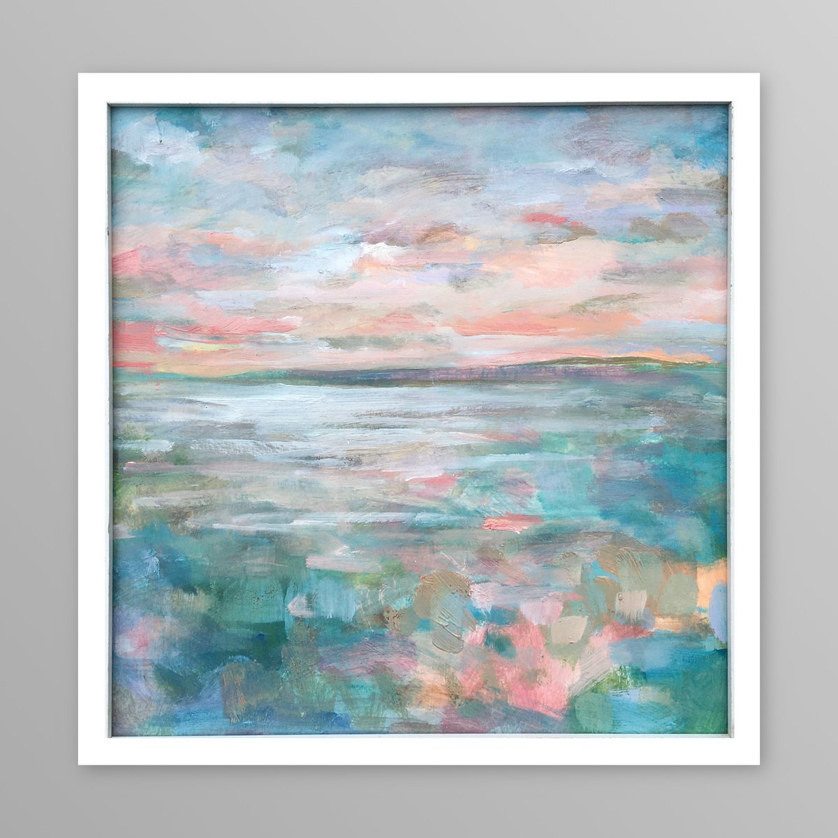 Impressionistic Landscape Oil Painting By Guy Pickford, 13 X 13, Embracing Warmth, Original Artwork