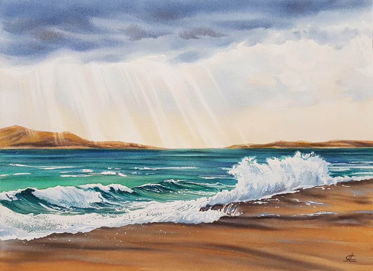 Waves on the beach by Svetlana Lileeva