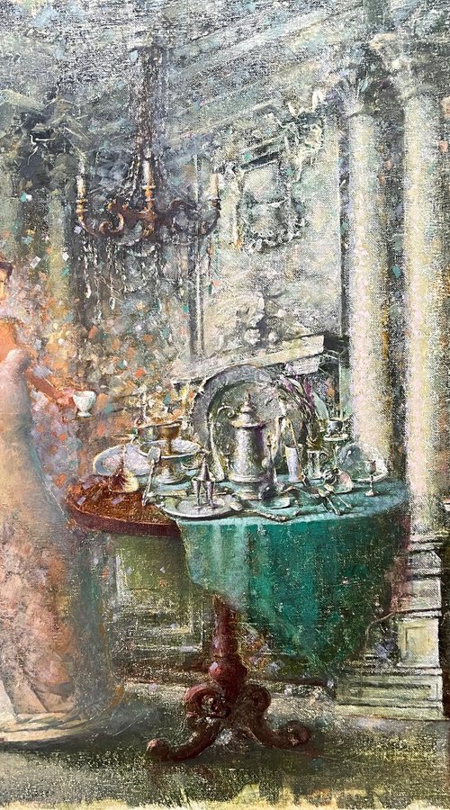 Old World Lady, Afternoon Tea by Yuliya Odukalets
