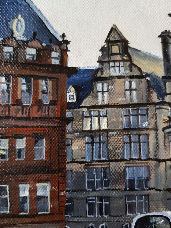 Glasgow Cityscape Painting Scotland