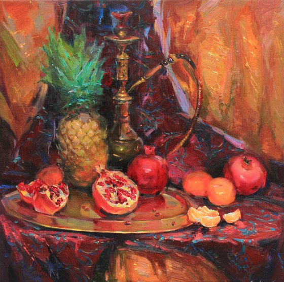 Still life with pineapple