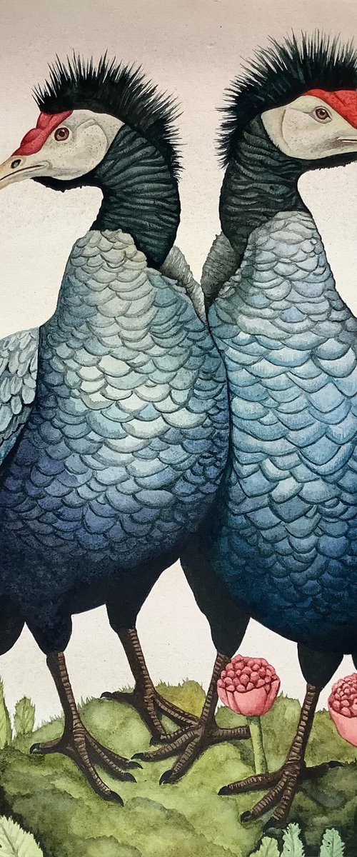 Black Crested Birds by Lisa Lennon