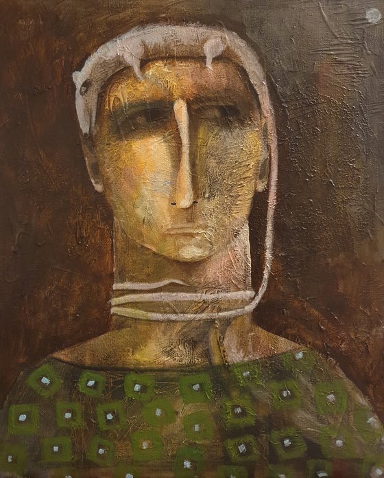 Temperament (Acrylic painting, 50x60cm, ready to hang)