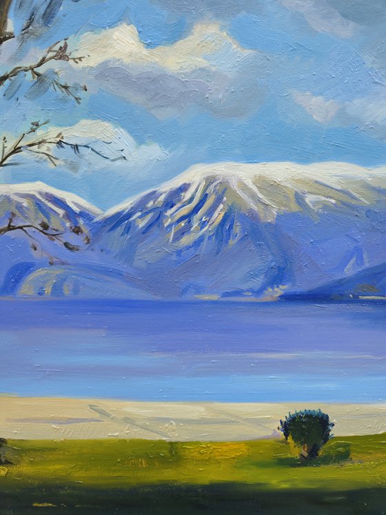 Winter day by the lake