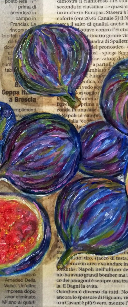 "Figs on Newspaper" by Katia Ricci
