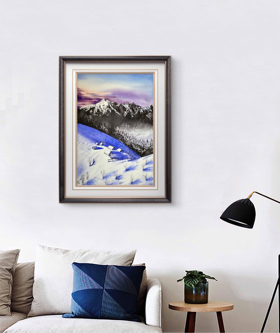 Winter day in the mountains