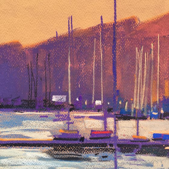 One of a kind painting “Impression. Chalkida, Greece”