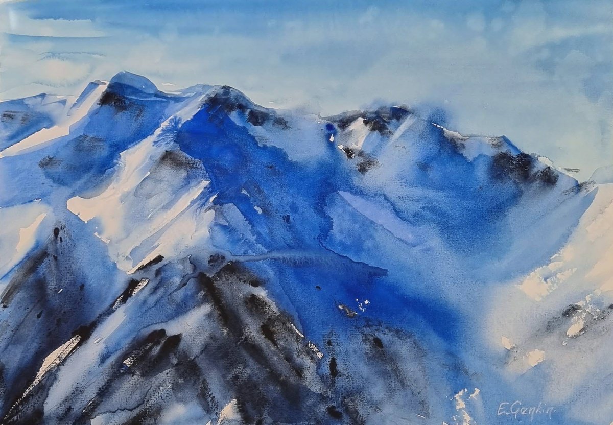 Winter Mountains - 11 by Elena Genkin