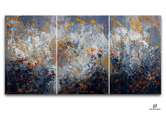 150x75cm. / abstract painting / Abstract 1142