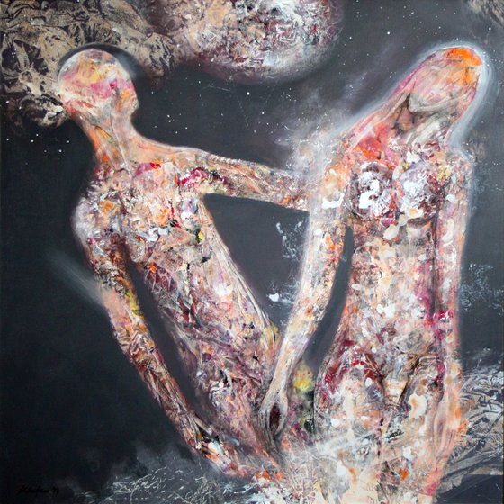 ANCESTRAL COSMIC WEDDING LOVE COUPLE DREAM FANTASY ECLECTIC ONIRIC ART BY MASTER KLOSKA