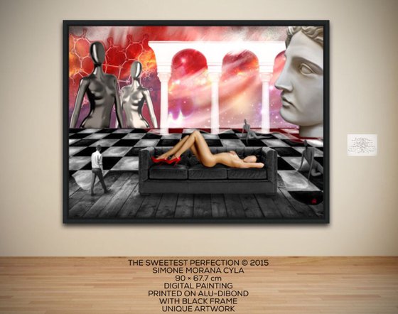 The Sweetest Perfection | Digital Painting printed on Alu-Dibond with black wood frame | Unique Artwork | 2015 | Simone Morana Cyla | 90 x 67.7 cm | Art Gallery Quality | Published |