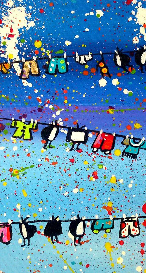 Special Space Purple Laundry Televisions by Maria Luisa  Azzini