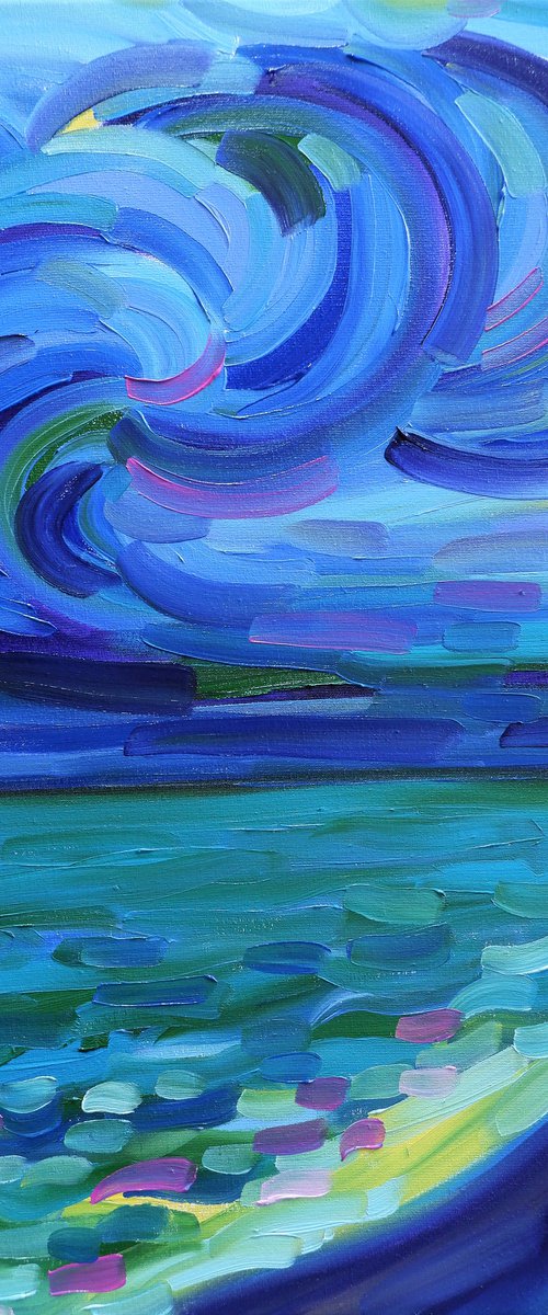 Stormy day at the beach by Van Lanigh