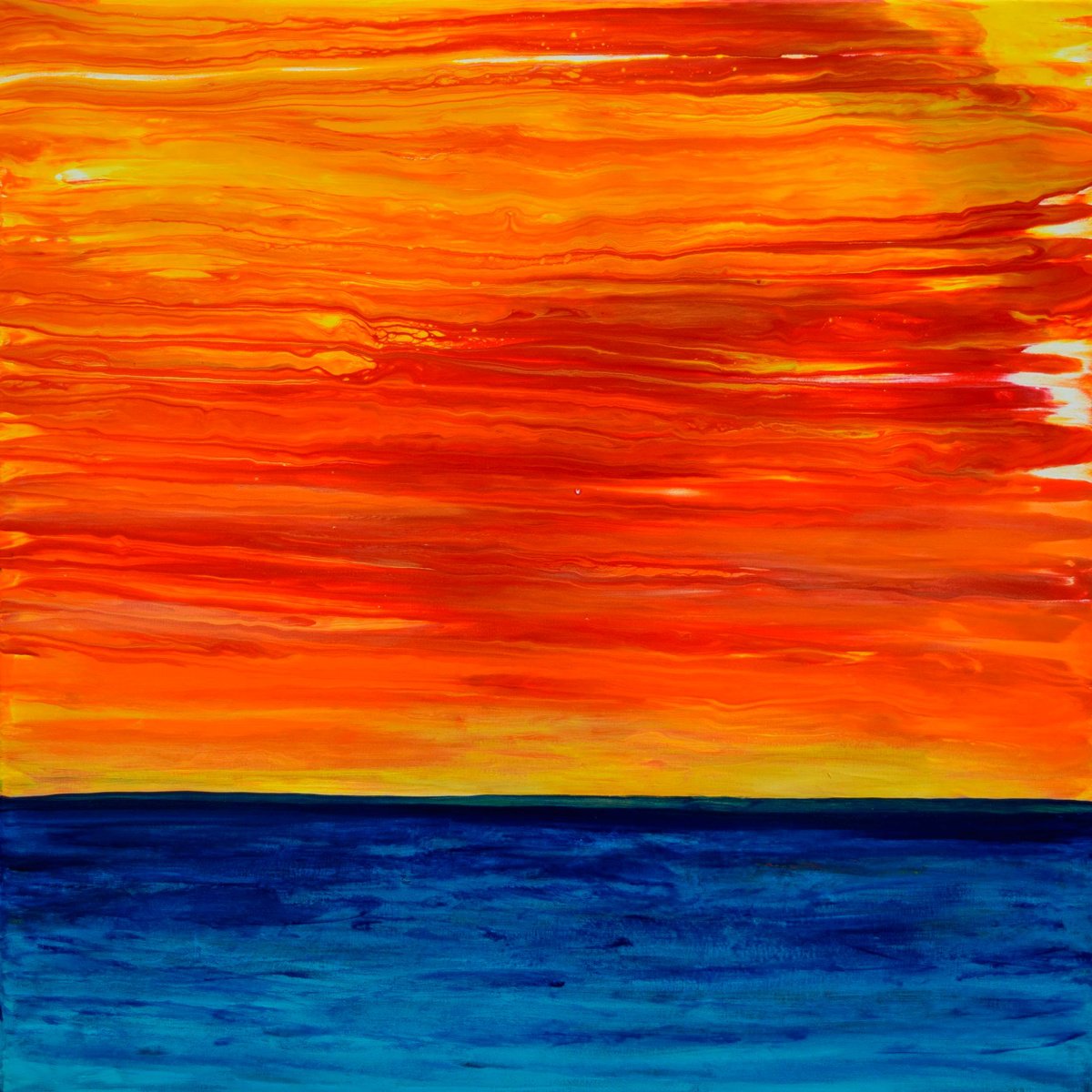 Orange Eventide by K M Arts