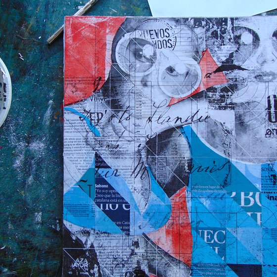 Collage_43_40x40 cm_Red pop Portrait