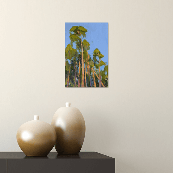 Pine trees. Etude.