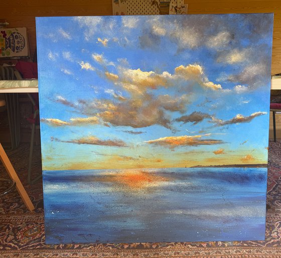Big Sky Evening Sea