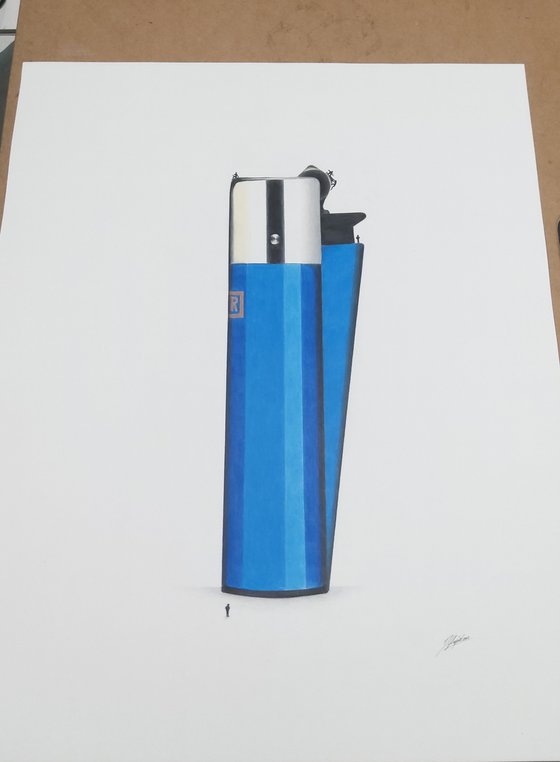 Blue Clipper Lighter