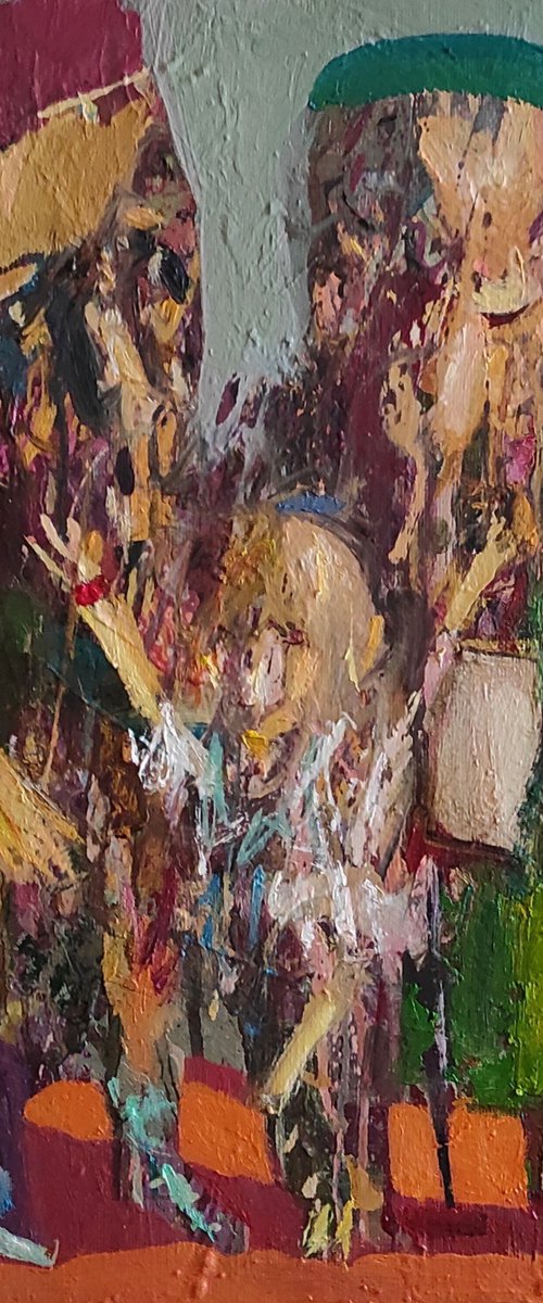 Dancing child (30x40cm, oil painting, ready to hang) by Mihran Manukyan