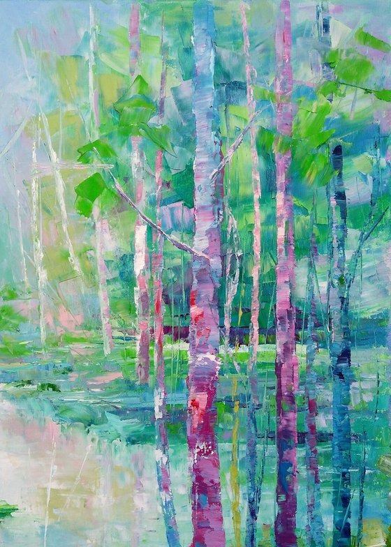 SPRING IS SPEAKING IN BLUE AND PINK