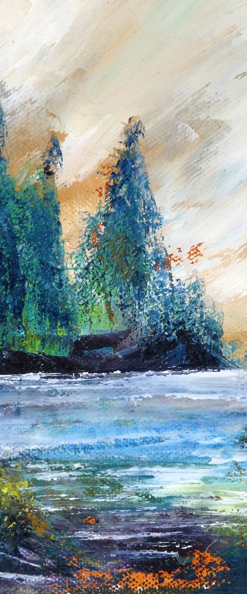Secluded Wooded Bay by oconnart