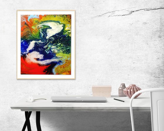 Contemporary Art, Original Modern Art, Flowers Abstract Painting, Wall Art Painting,  Landscape Painting, Art Sale, Green Abstract Painting