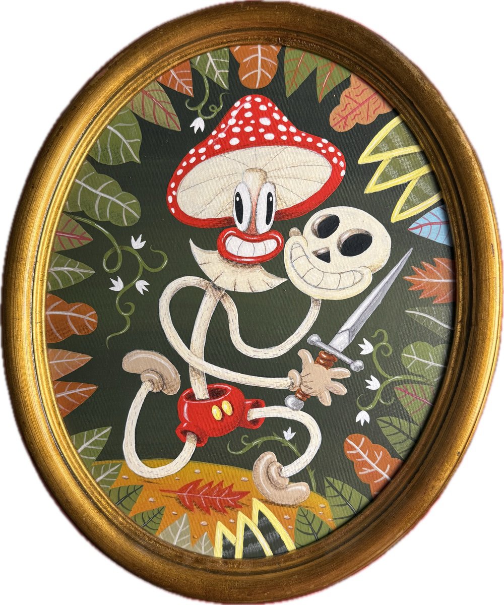 Cartoon Acrylic Painting , 800 - Hamlet By Paolo Andrea Deandrea, 13 X 16, Artwork For Sale On Artfinder