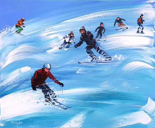 Skiing. Skiers. Winter by Trayko Popov
