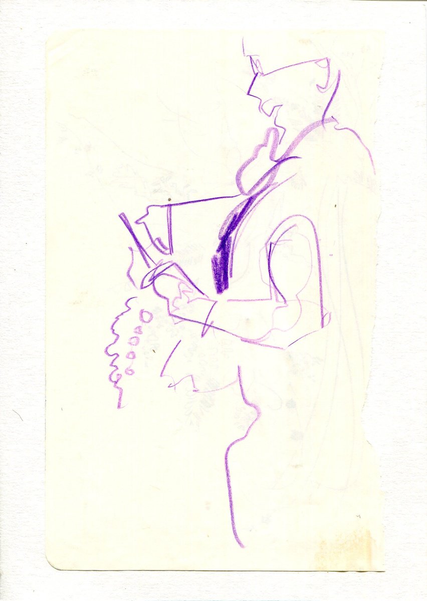 Purple Lady sketch by Hannah Clark