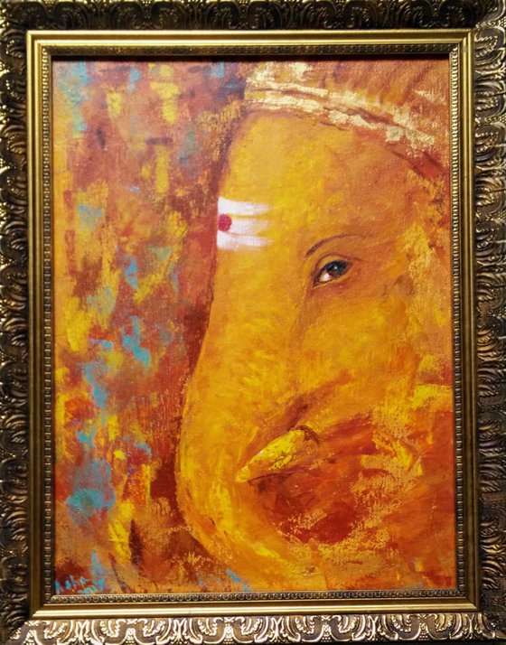 Golden Ganesha Indian God head