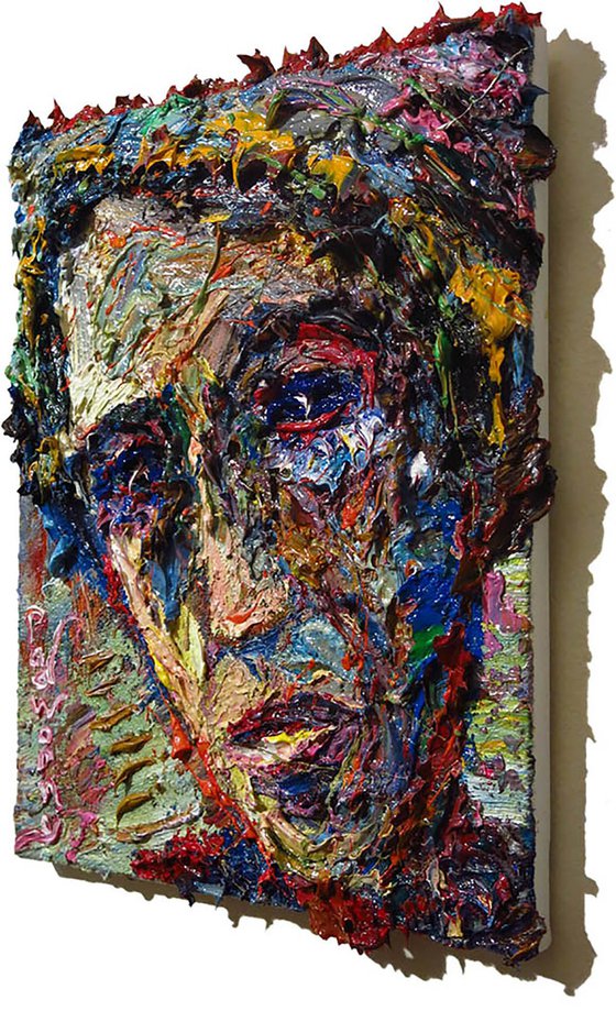 Original Oil Painting Expressionism Modern Portrait Face