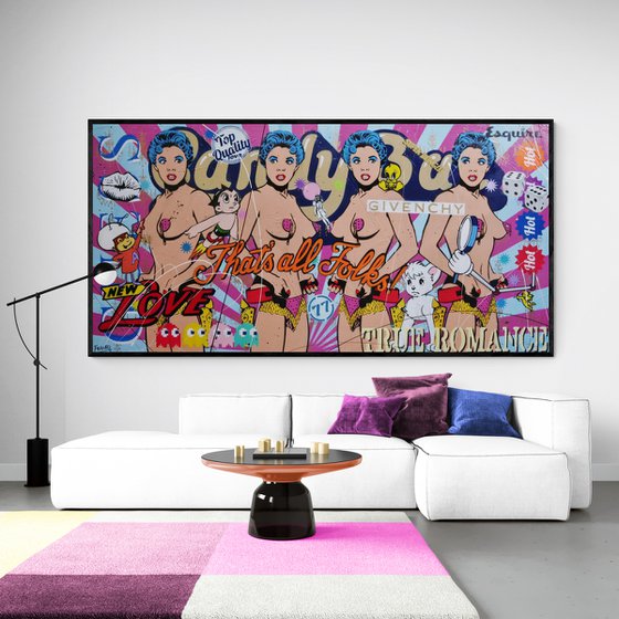 Candy's New Love 240cm x 120cm Candy Barr Textured Urban Pop Art