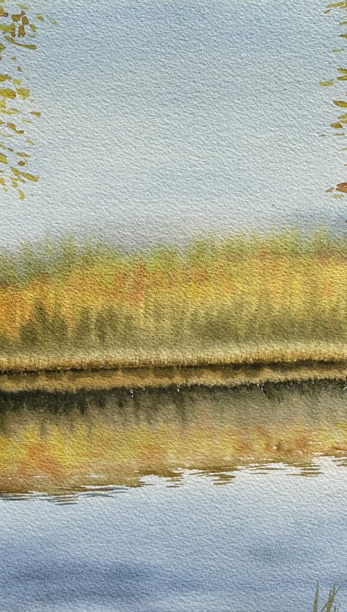 Breath of autumn on the lake by Oleksandra Padushyna