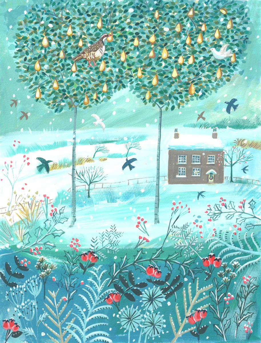 Pear trees in winter by Mary Stubberfield