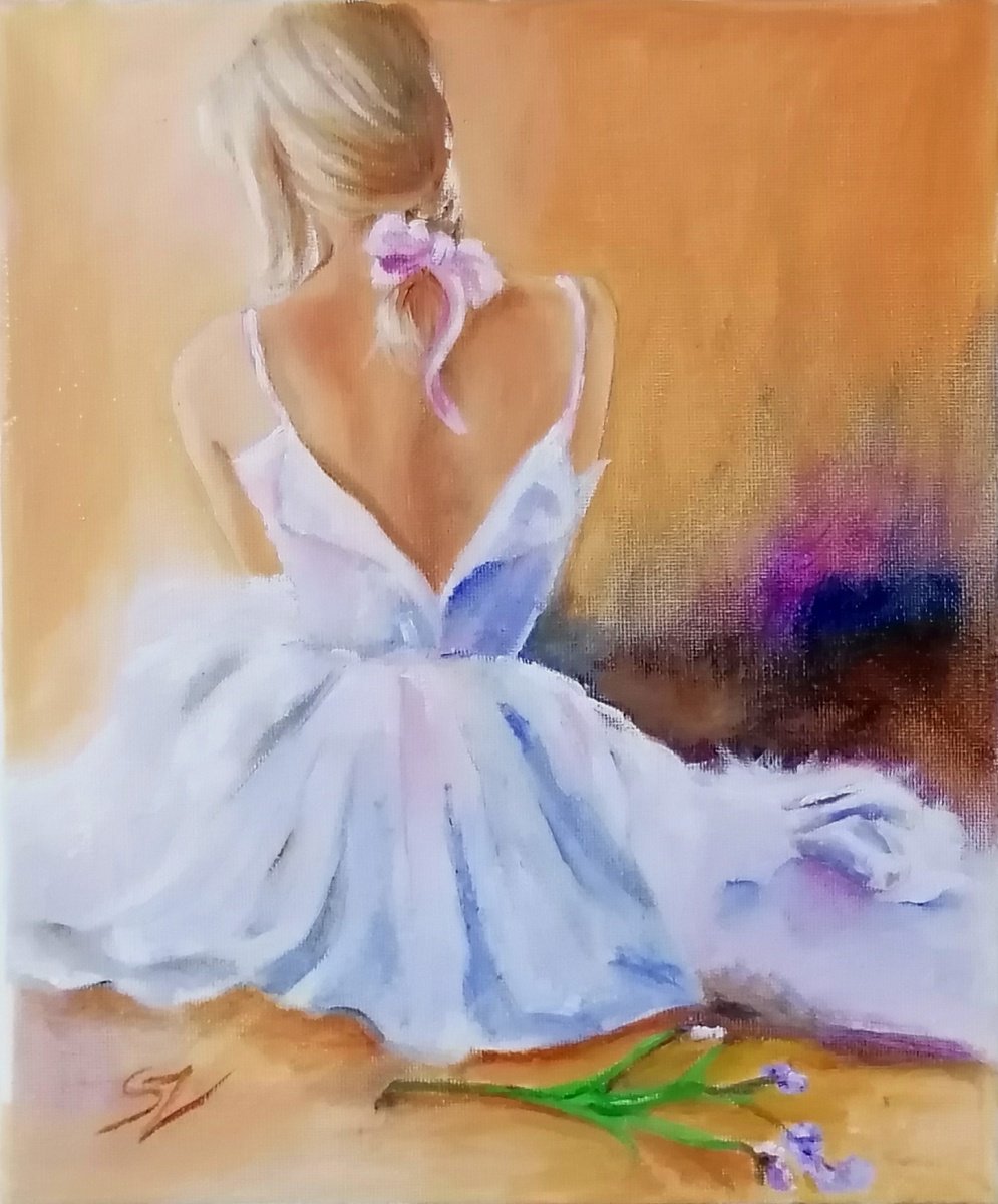 Impressionistic Portrait Oil Painting By Susana Z. Harris, 12 X 14", Iris In January, Original Artwork