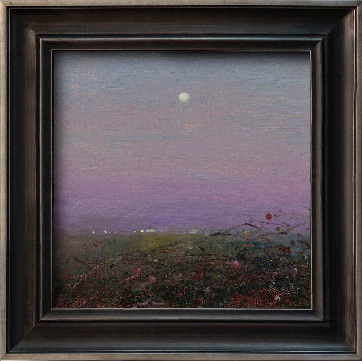 Impressionistic Landscape Oil Painting By Ayna Paisley, 13 X 13, No Sound But The Crickets, Original Artwork