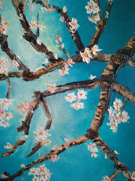 Blooming almonds inspired by Vincent Van Gogh