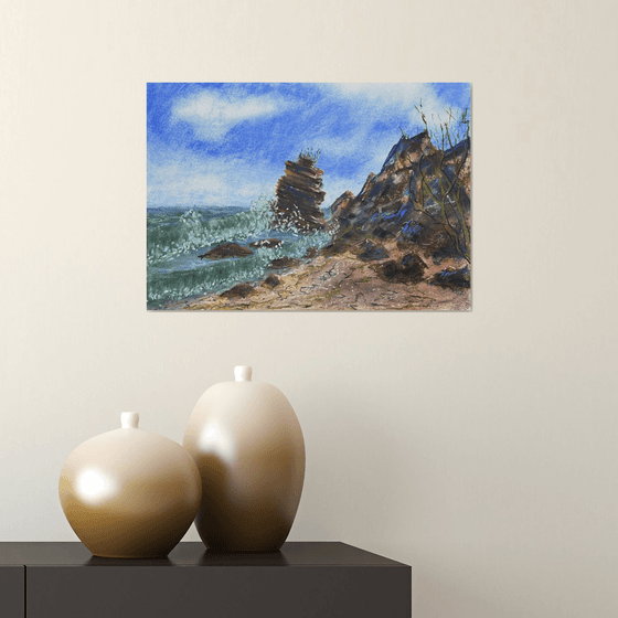Warm Sunset Seashore Pastel