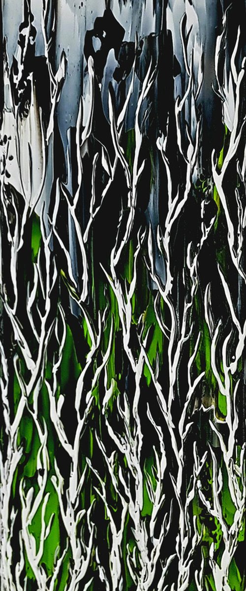 Birches In Storm 1 by Daniel Urbaník