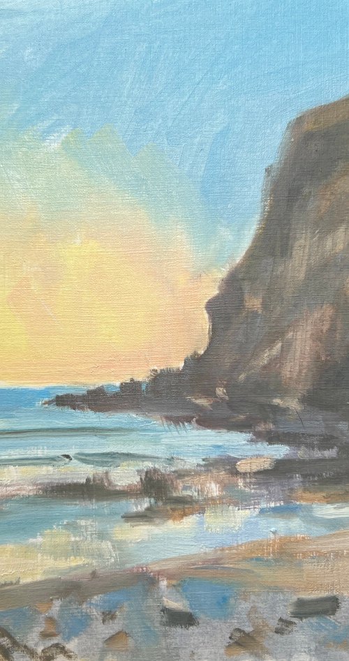 Crackington Haven sunset I by Louise Gillard
