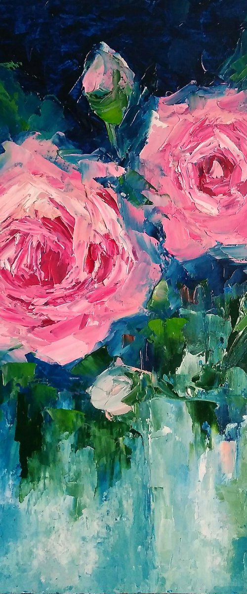 Pink Roses by Yulia Berseneva