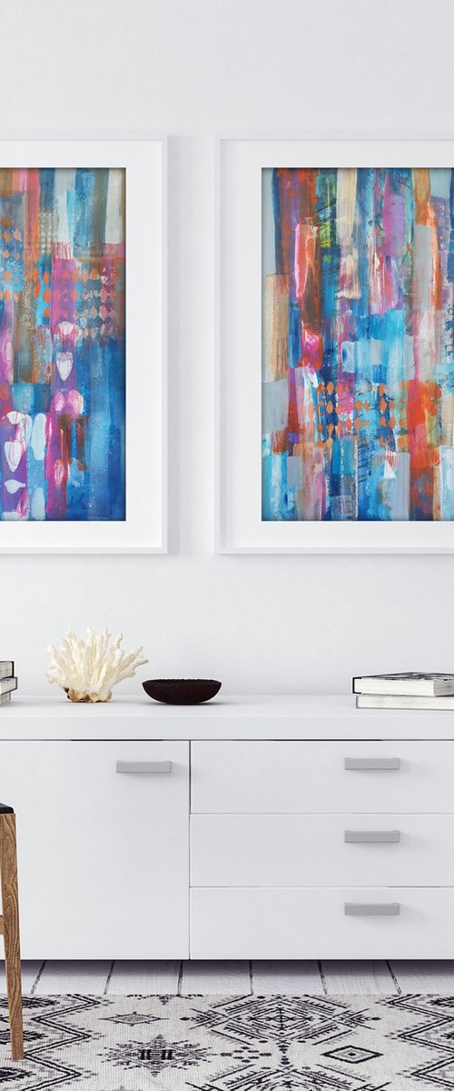 Out of time - diptych by Carolynne Coulson