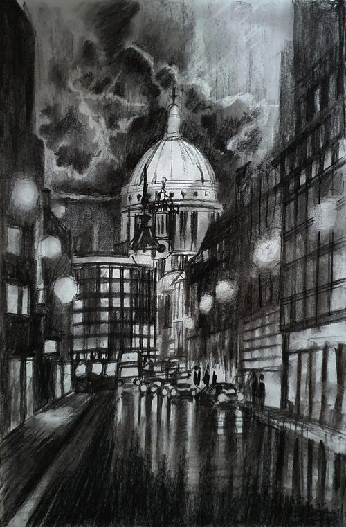 ST.PAUL'S FROM LUDGATE HILL by Nicolas GOIA